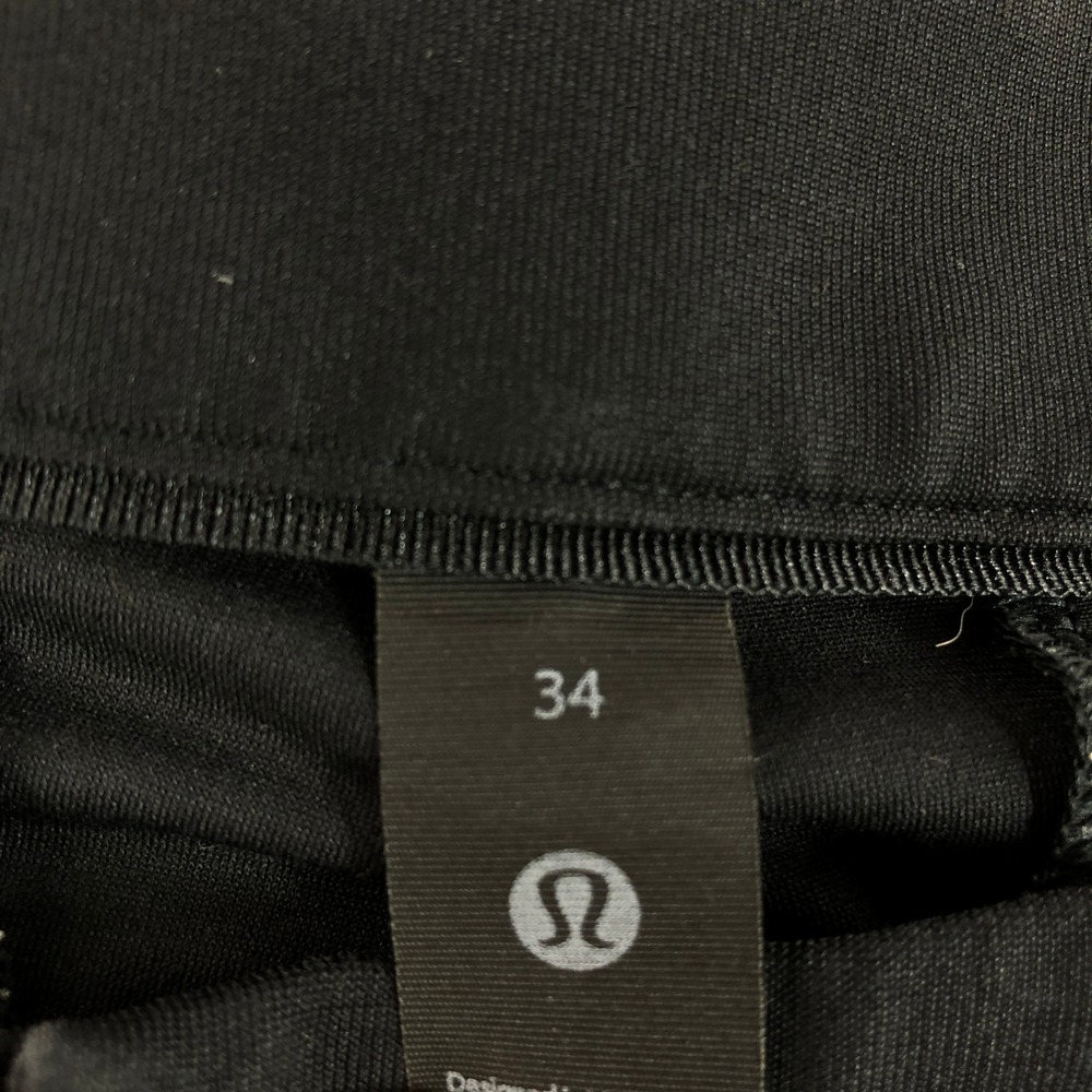 Lululemon ABC Mens 34 Black Technical Slim Fit Golf Casual Pants Athletic Gym - Picture 4 of 13